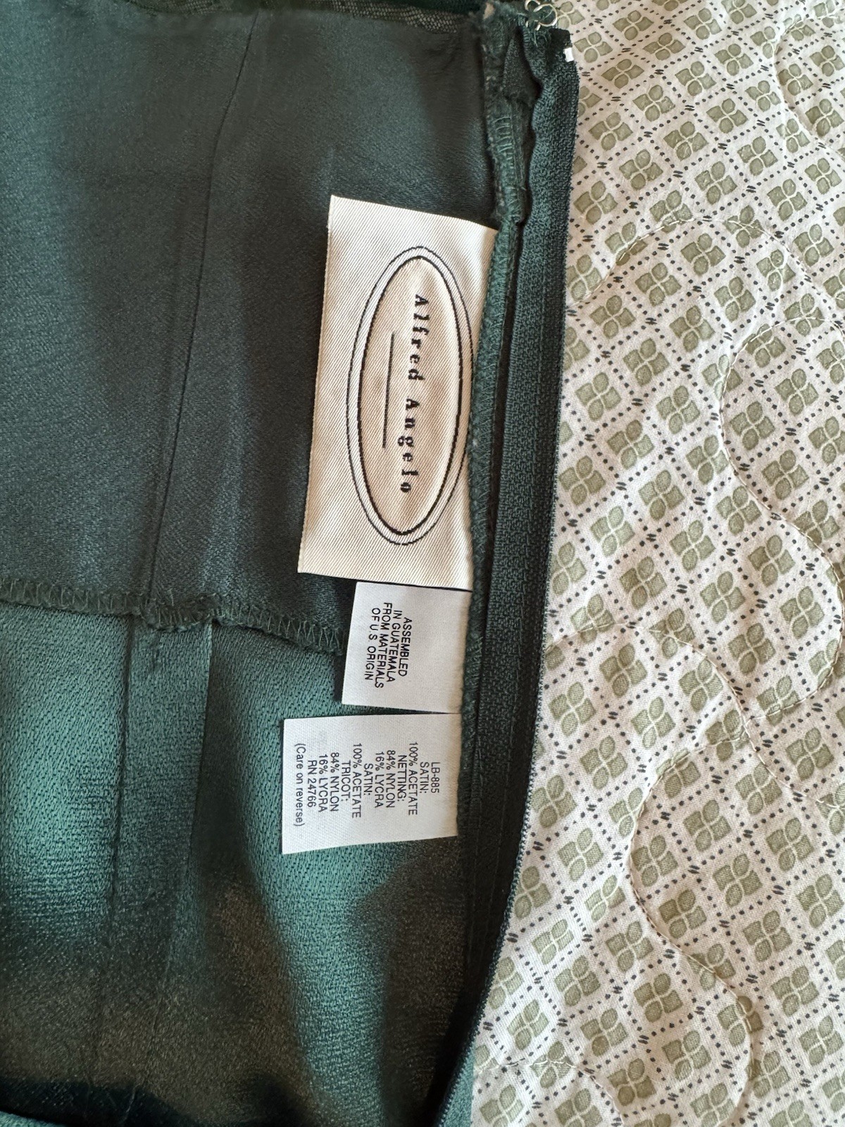 Beautiful VTG Green Alfred Angelo Dress Size S