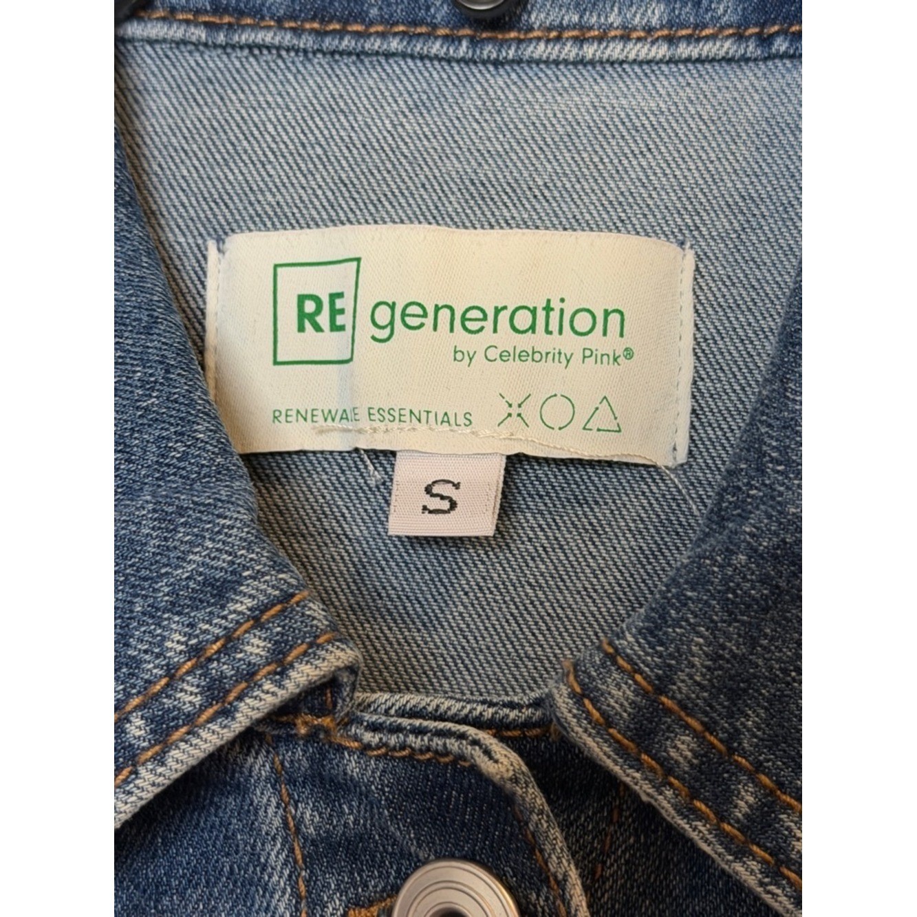 REgeneration by Celebrity Pink Dalia Denim Dress Blue Long Sleeve Mini S NEW
