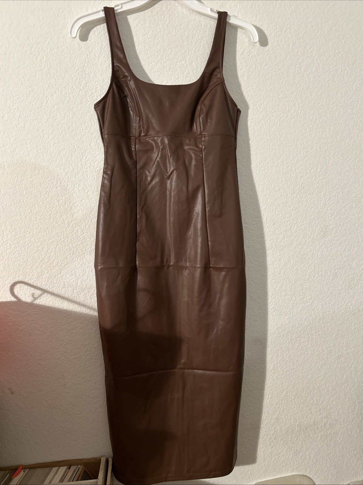 Sofia Jeans Faux Leather Dress Brown NWT XS (0-2)