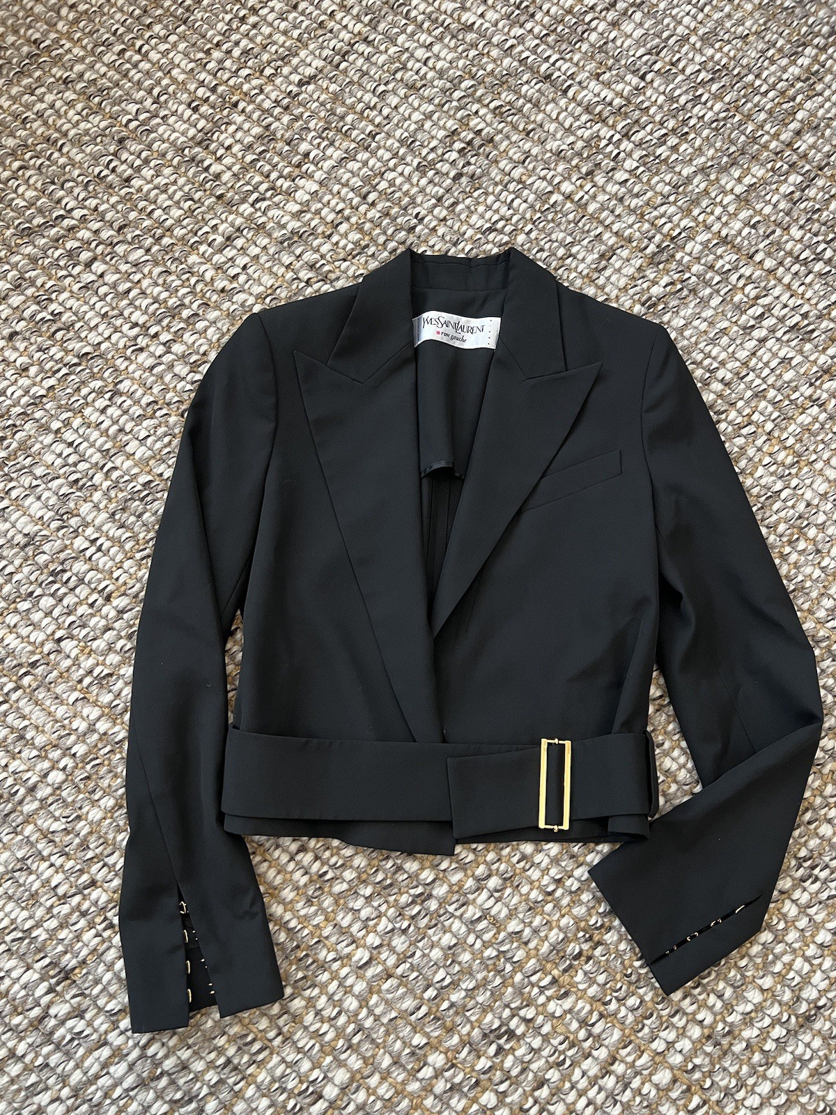 Vintage Tom Ford SS 2001 Wrap Jacket With Gold Bucket Size FR 38