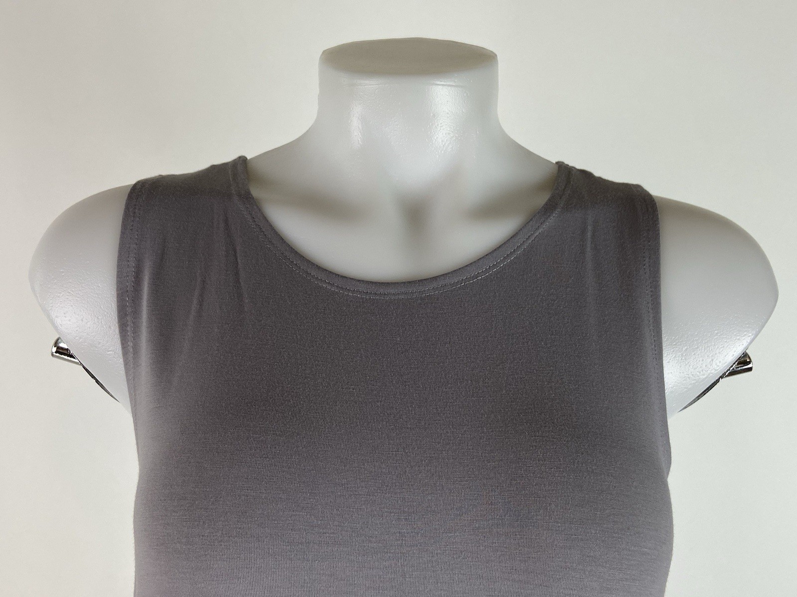 Free Fly Size Medium Gray Bamboo Flex Sleeveless Tank Dress Stretch Comfort