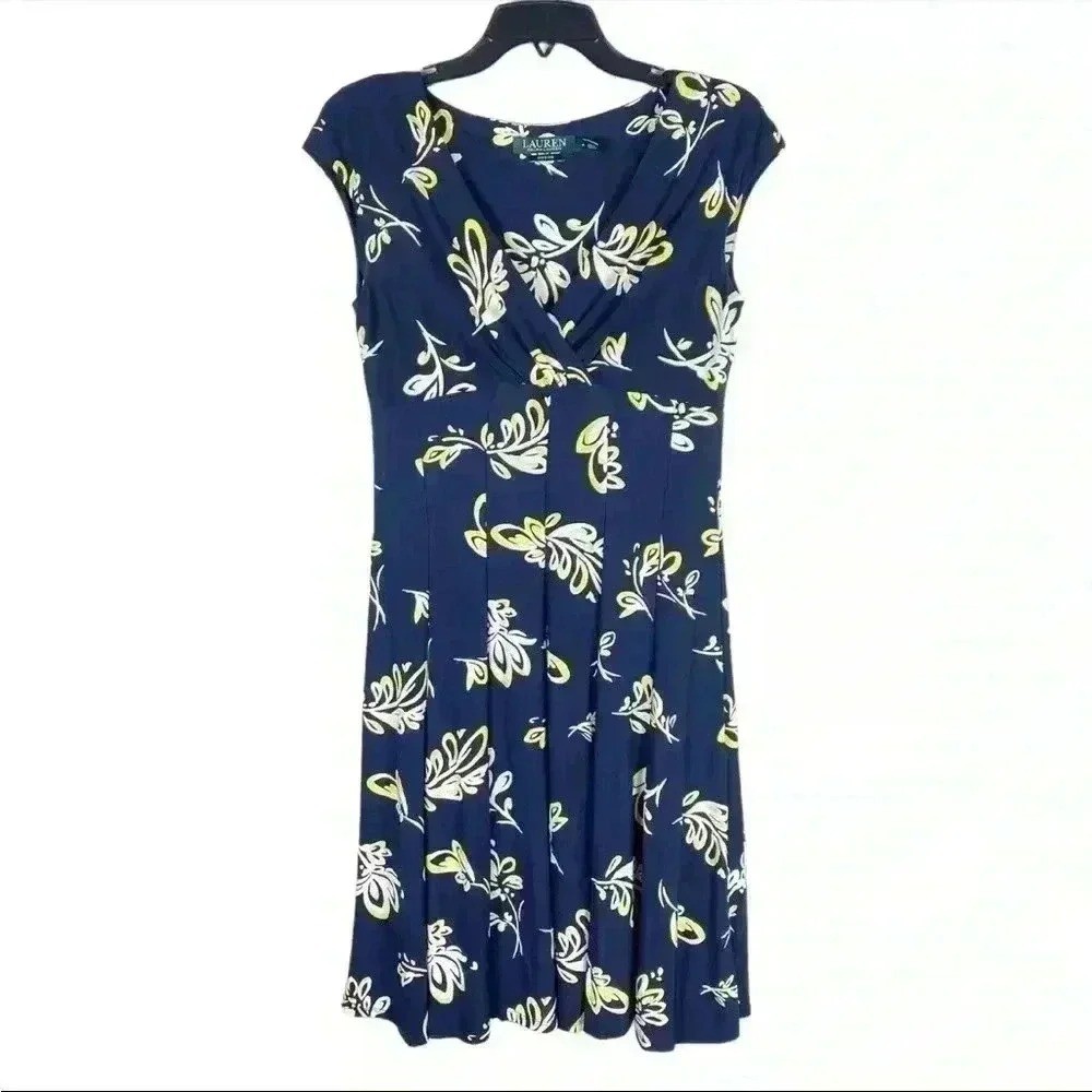 NWT ralph lauren polo spring floral cap sleeve dress