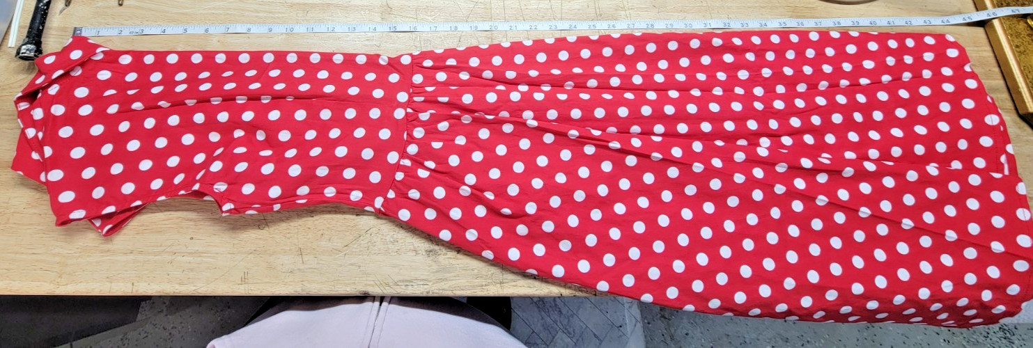 Red & White Polka Dot vintage looking, 1950s housewife wife style dress size XL