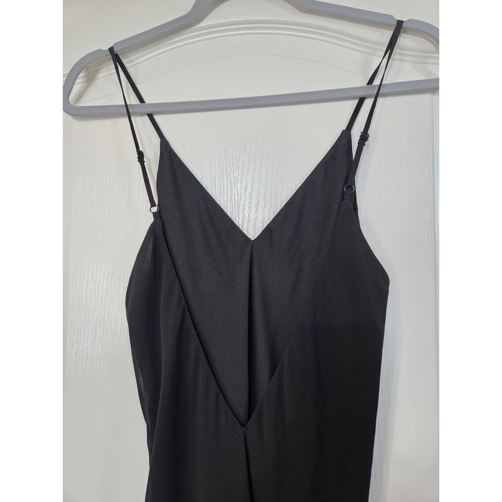 Lovers and Friends (Revolve) Black Chiffon Sexy Slit Slip Maxi Dress, Size Small