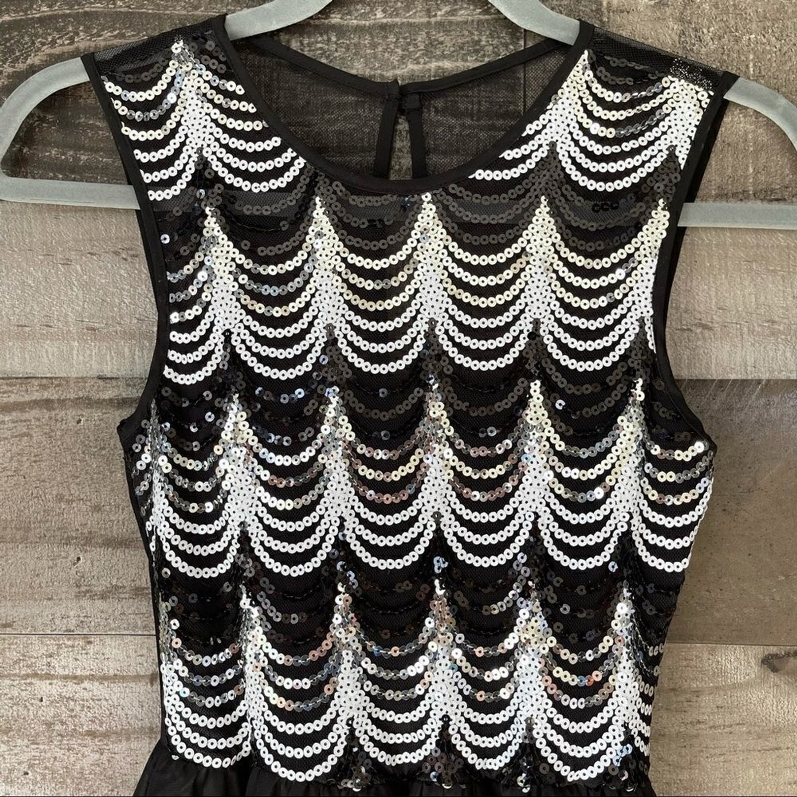 NWT Black and Silver Cocktail Dress by As U Wish‎