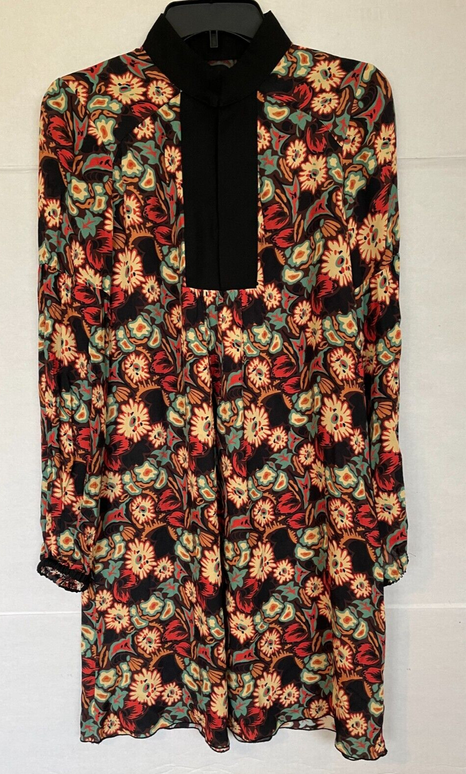 ANNA SUI Larkspur Fileds Dress WOMENS SIZE 0 FLORAL ***DAMAGED