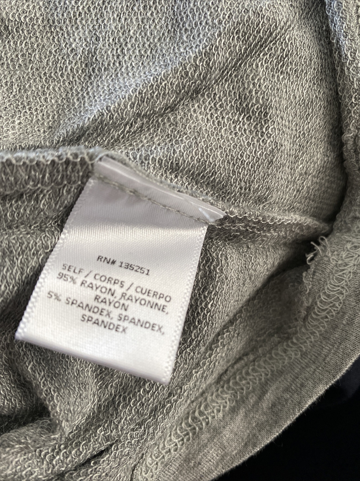 Fraiche By J Ruched Long Sleeve Mock Neck Jersey Dress in Gray Size Large $88