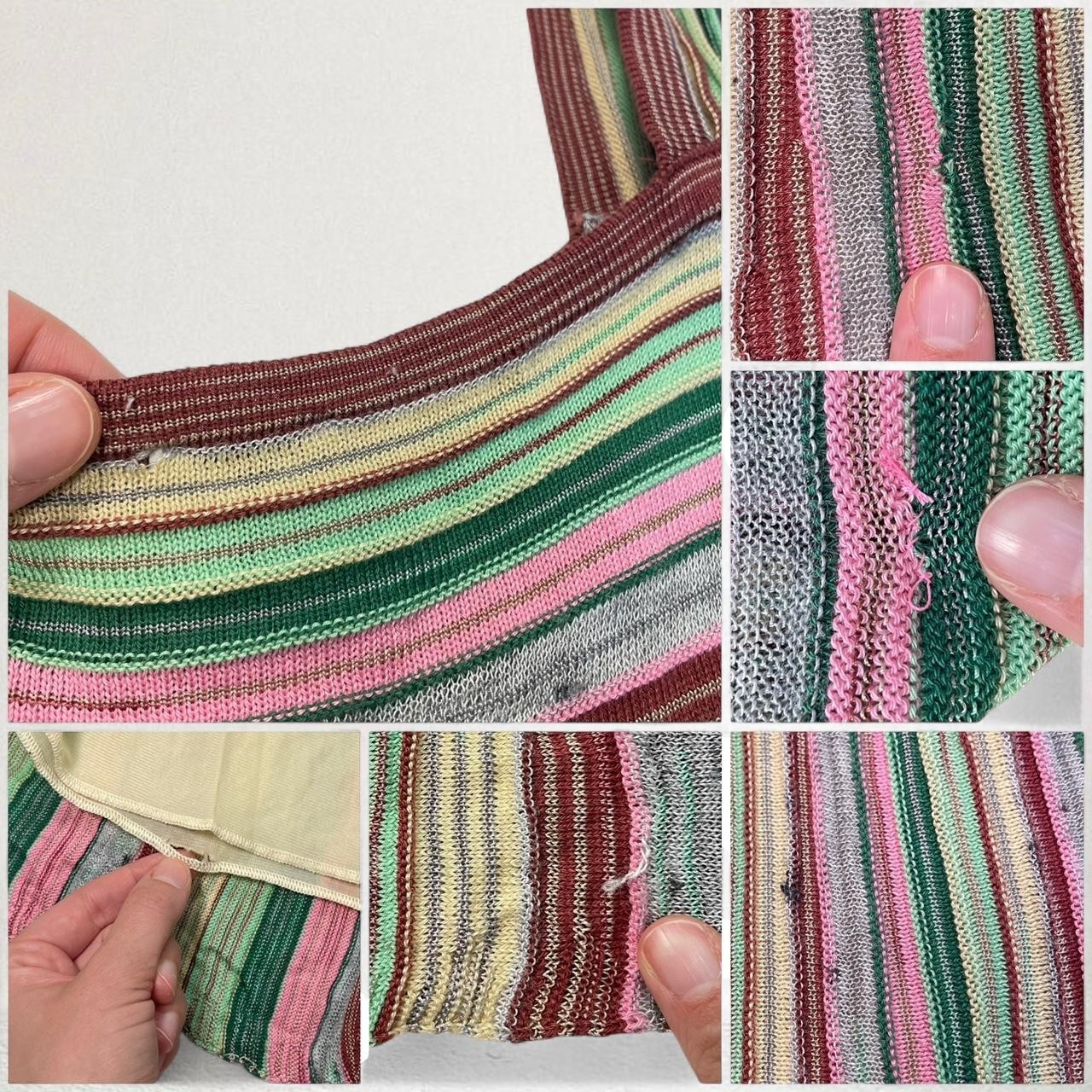 Missoni Multicolor Striped Knit Square Neck Summer Midi Dress Italy Boho Euro