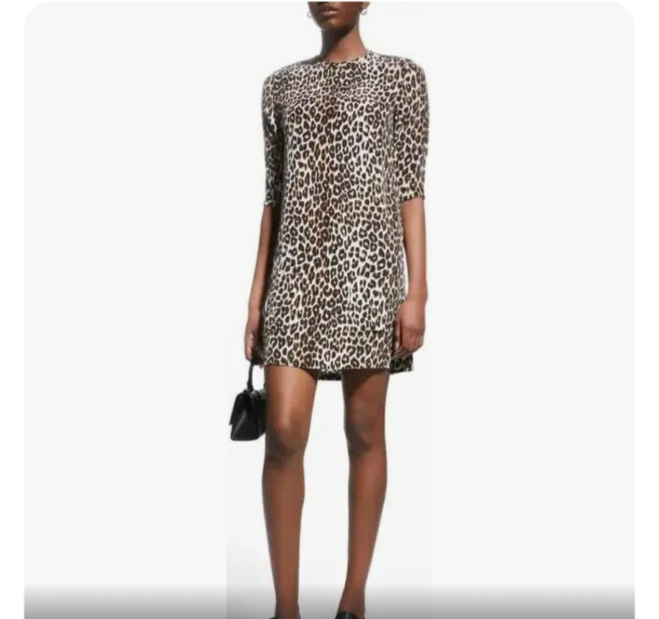 NWT $295 Equipment Femme Dress Sz M Aubrey Silk Shift Animal Print New!!