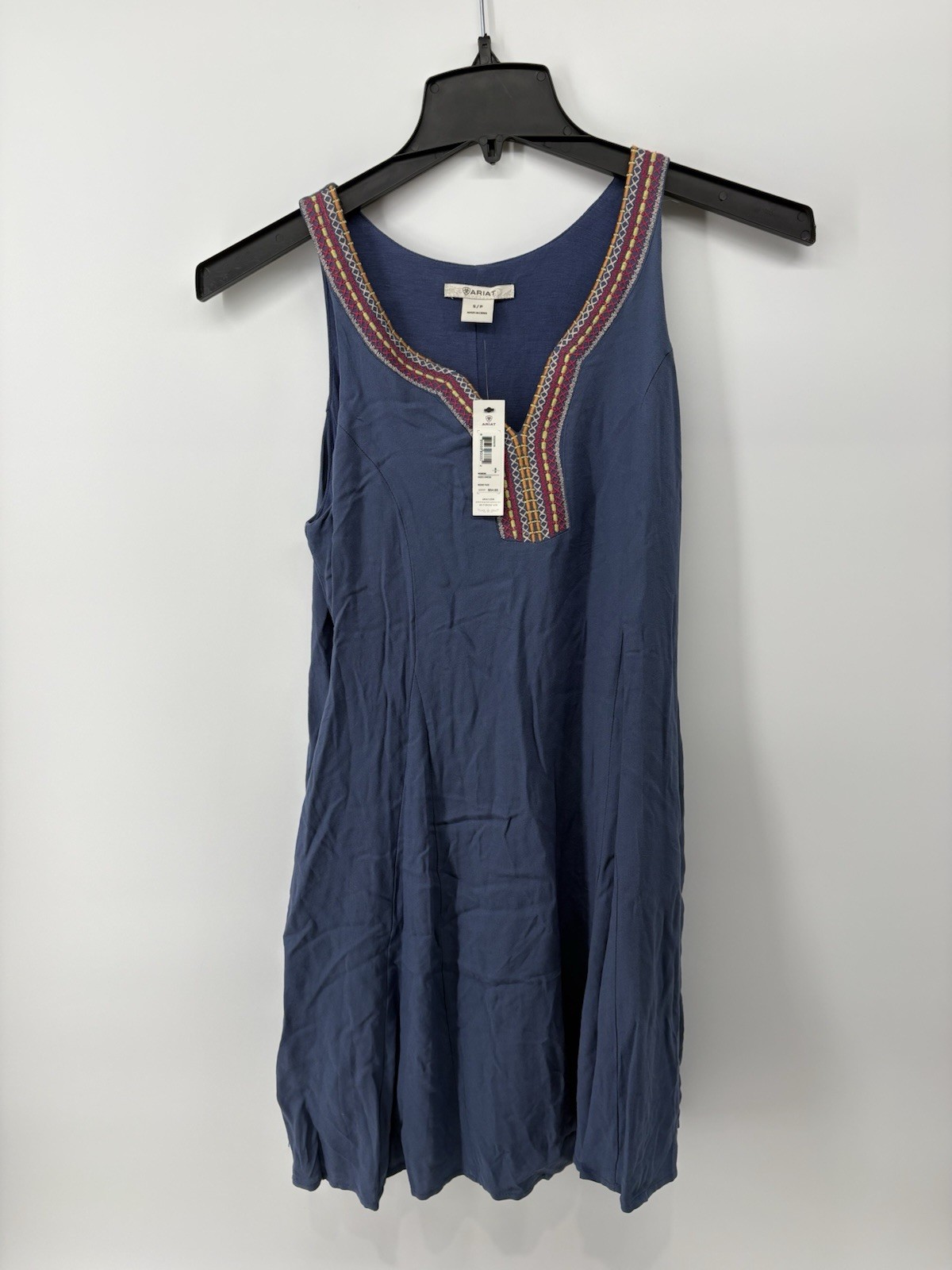 Ariat Indio Embroidered Dress Size Small Sleeveless Western Lined Pockets NWT