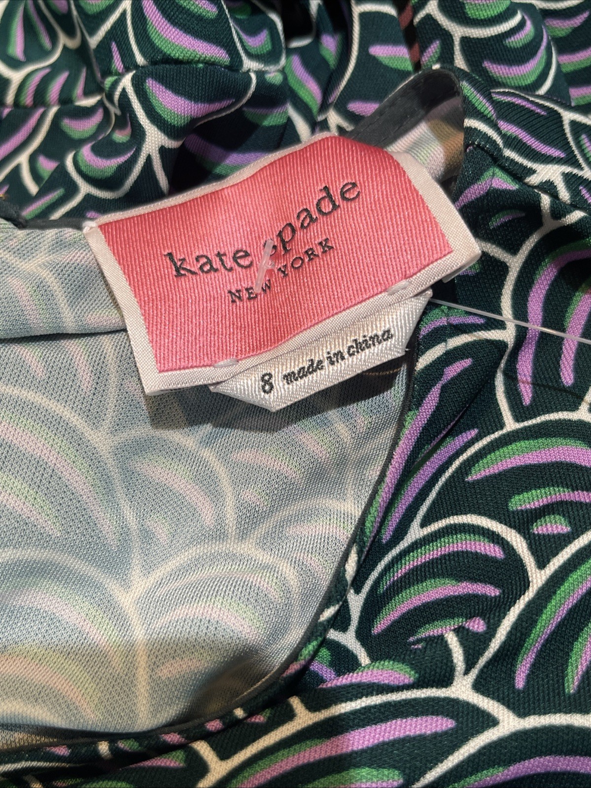 Kate Spade New York “Party Bubbles” Midi Dress Green And Pink Size 8