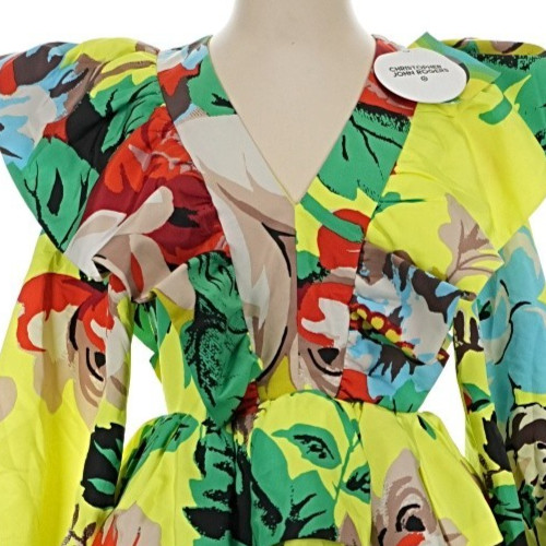 NWT Christopher John Rogers x Target Floral Ruffle Tiered Mini Dress Size 0