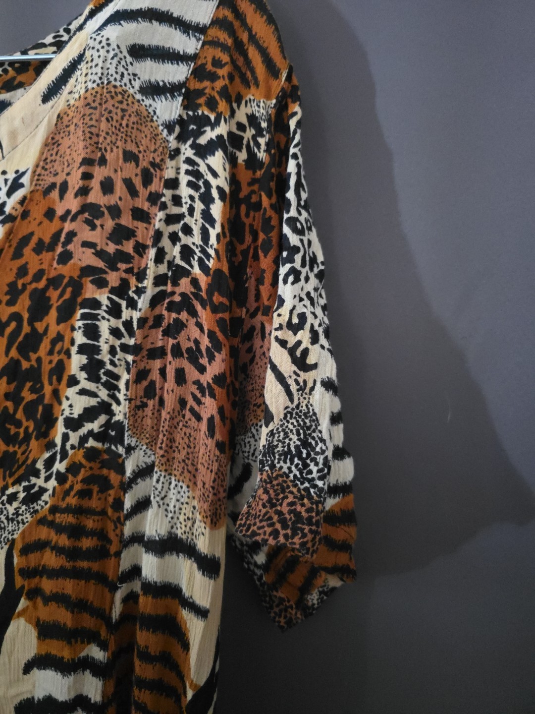mph dress leopard and tiger print Y2K Size L