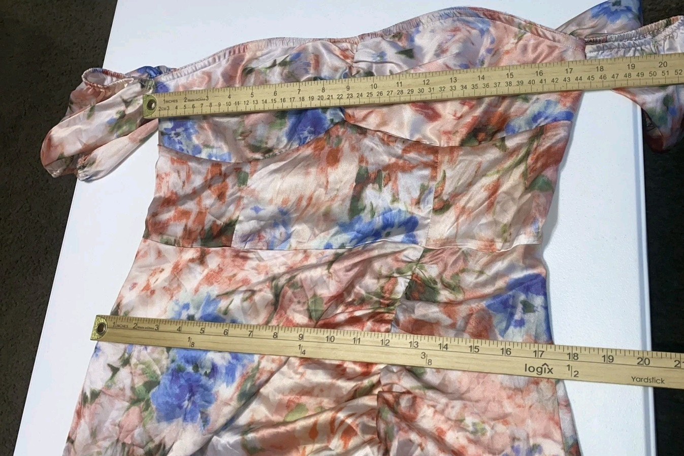 NWT Womens Pink Floral Off The Shoulder Dress Sz XL Ruched Whimsigoth Feminine