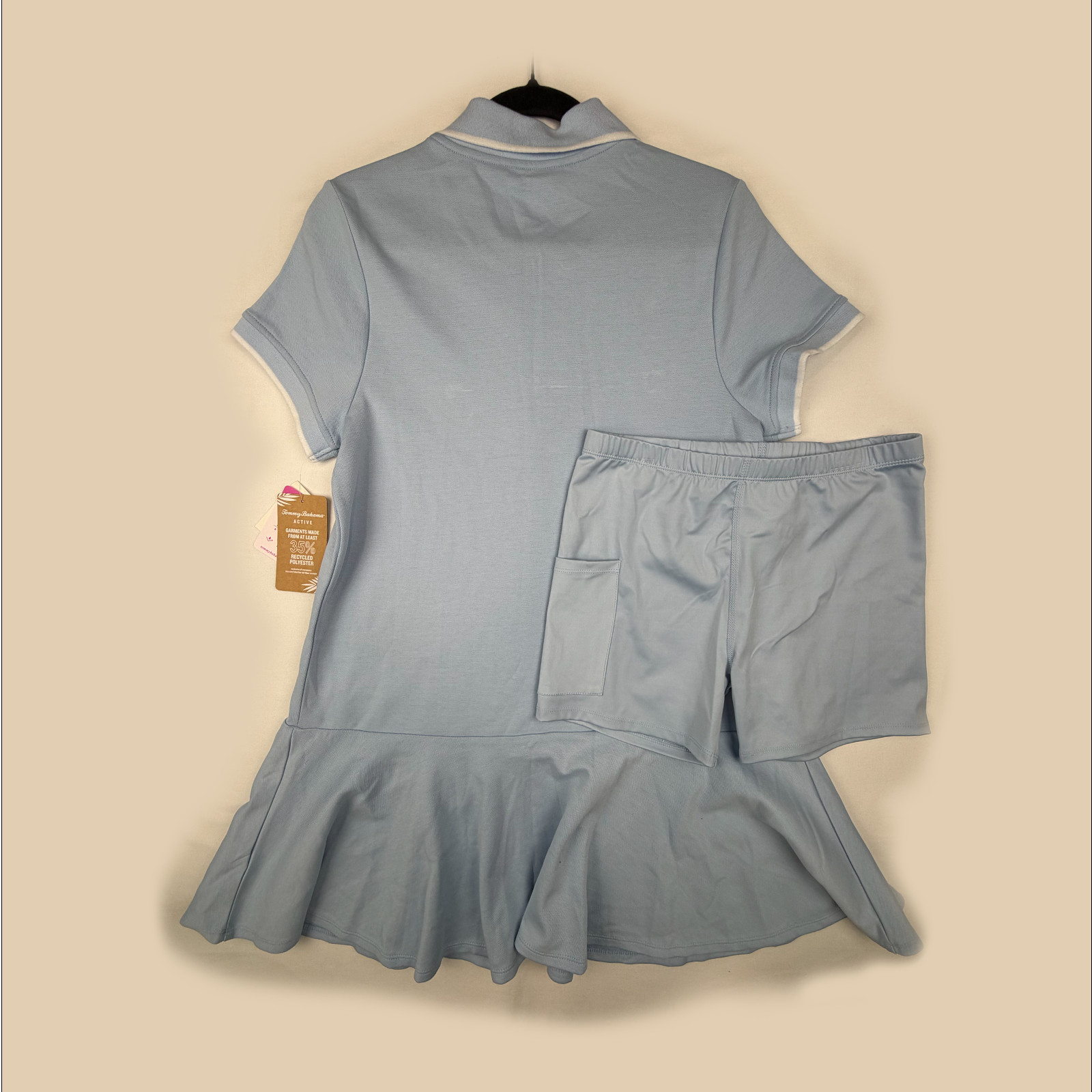 NWT Tommy Bahama Active Golf Dress M Blue 1/4 Zip Tennis Dress With Shorts Size