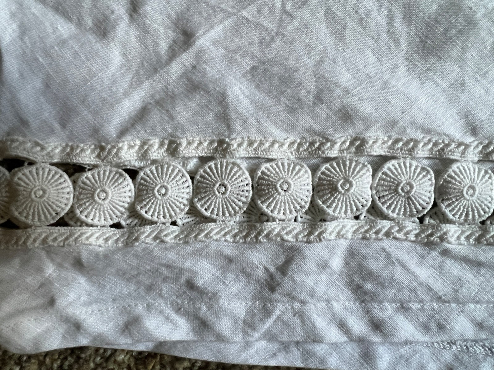 Haris Cotton 100% Linen White Sleeveless Dress Made in Greece EUC Small