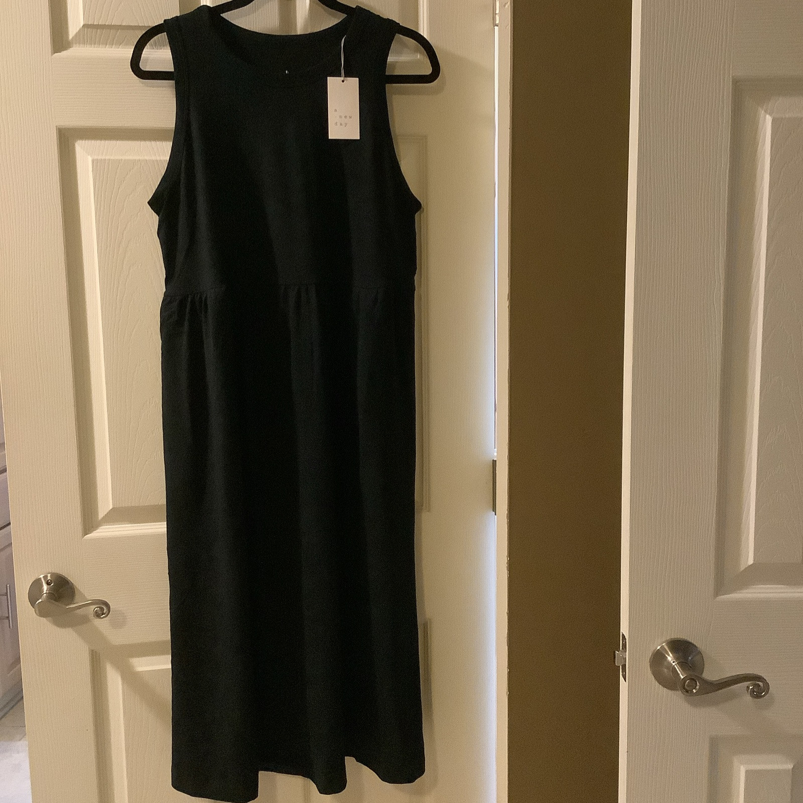 A New Day XL Tank Dress Black Stretch W/ Pockets NEW W/ Tags + FREE SHIPPING