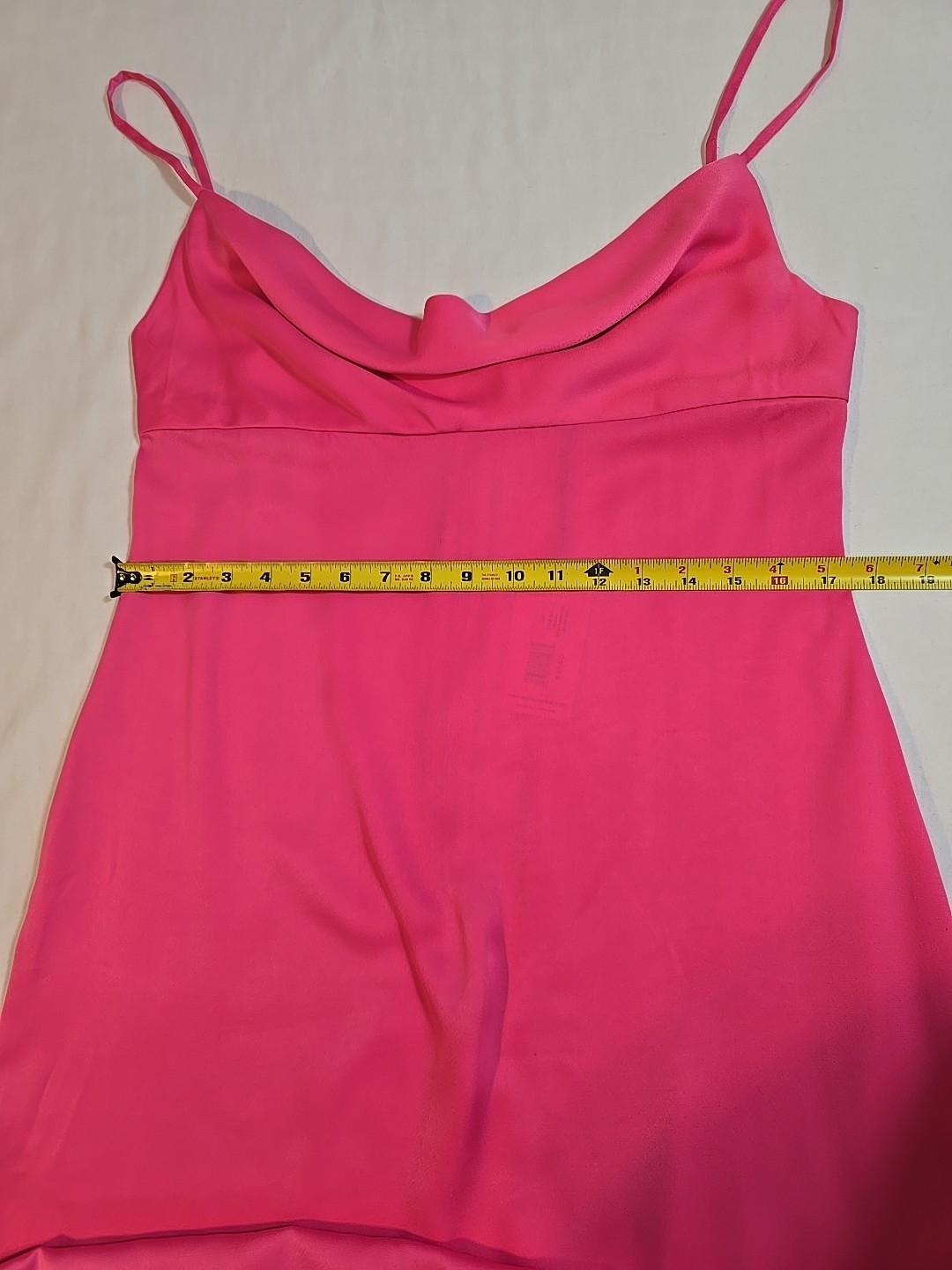 WeWoreWhat cowl neck midi dress Satin Charmeuse strappy pink Size M New