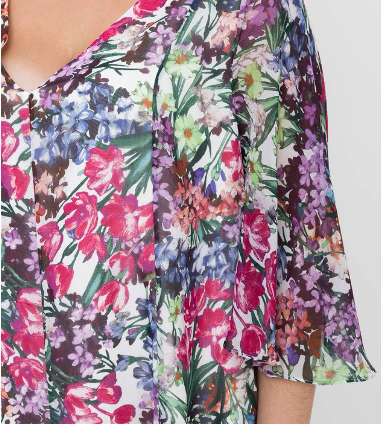 Marina Rinaldi Floral Short Sleeve Midi Dress NWT Size US 24W $885 NEW