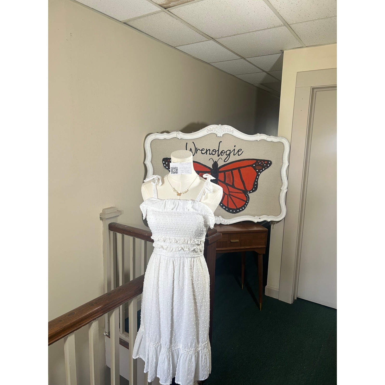Jessica Simpson White Cotton Ruffle Dress | Smocked Cottagecore Sundress | Small