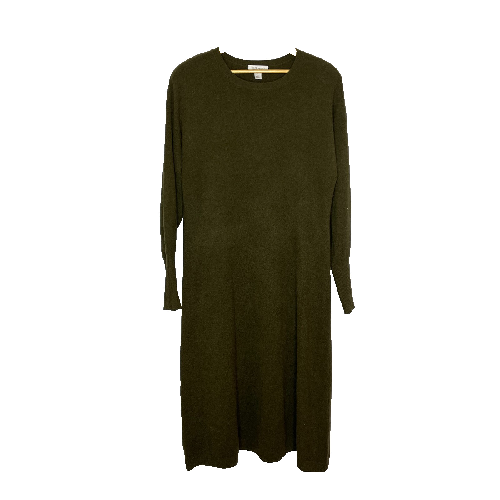 Women’s Large Nordstrom Signature Cashmere Dark Green Midi Dress
