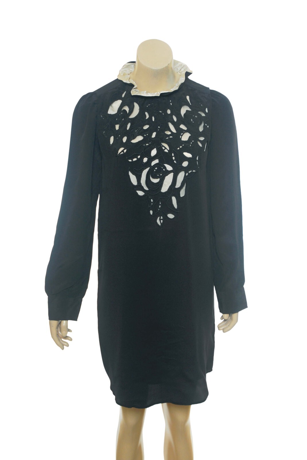 Isabel Marant Dress S 36 Women’s Casual Long Sleeve Silk Black Short NEW 31310