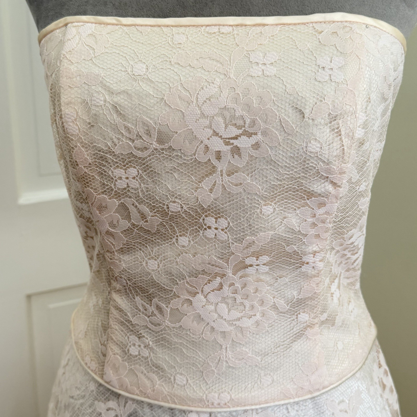 Vintage Scott McClintock Millennium 2000 Dress 6 Gown Prom Pink Lace Y2K USA