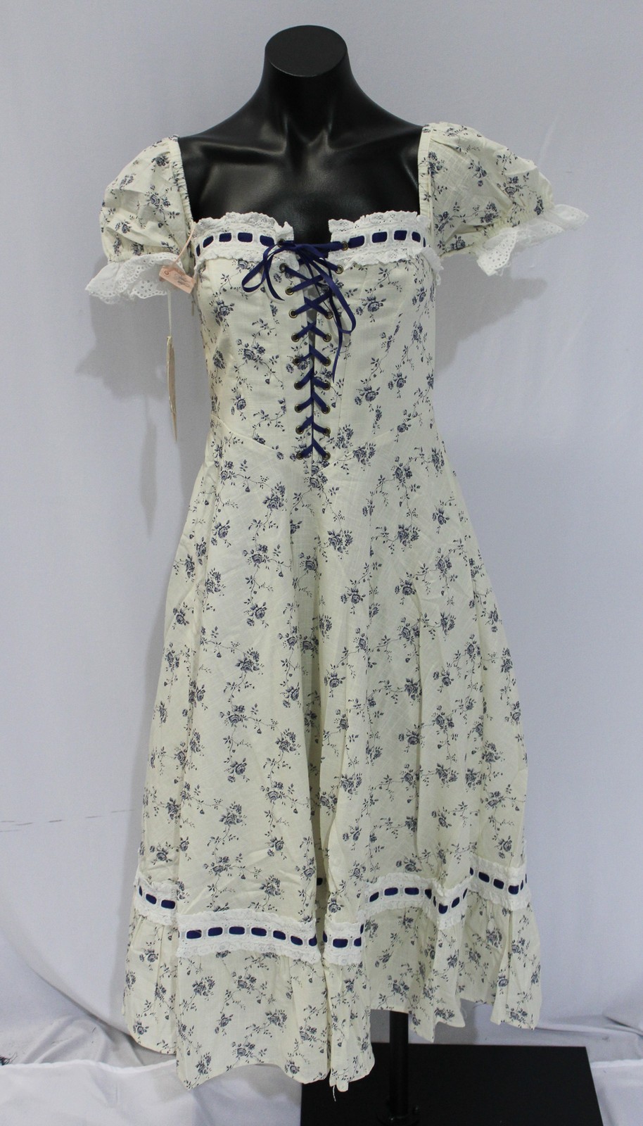 Lacemade Women’s Petrea Volubilis Corset Dress NC3 Wild Blue Vine Floral Medium