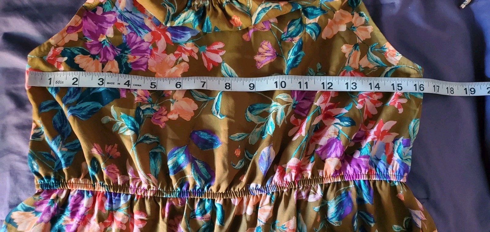 By The River Halter Tiered Ruffled Floral Maxi Dress Size L Summer To Fall EUC