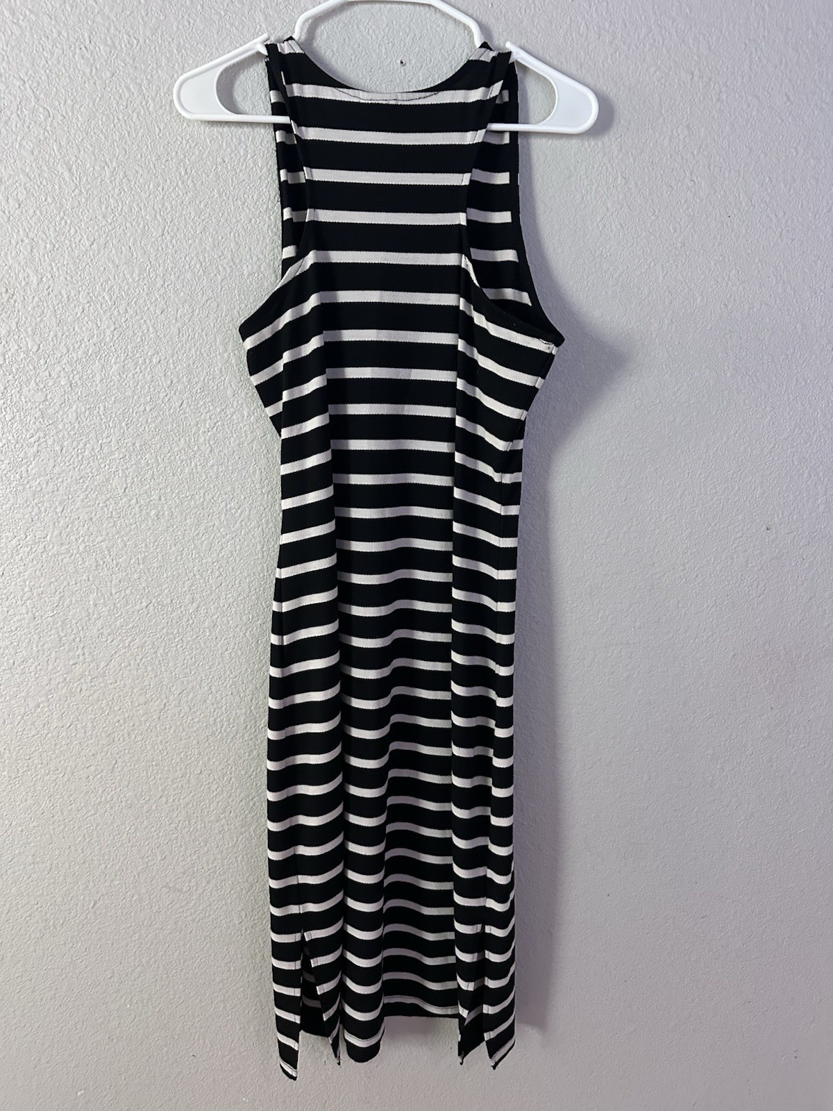 A New Day Maxi Dress Black And White Striped Size Medium