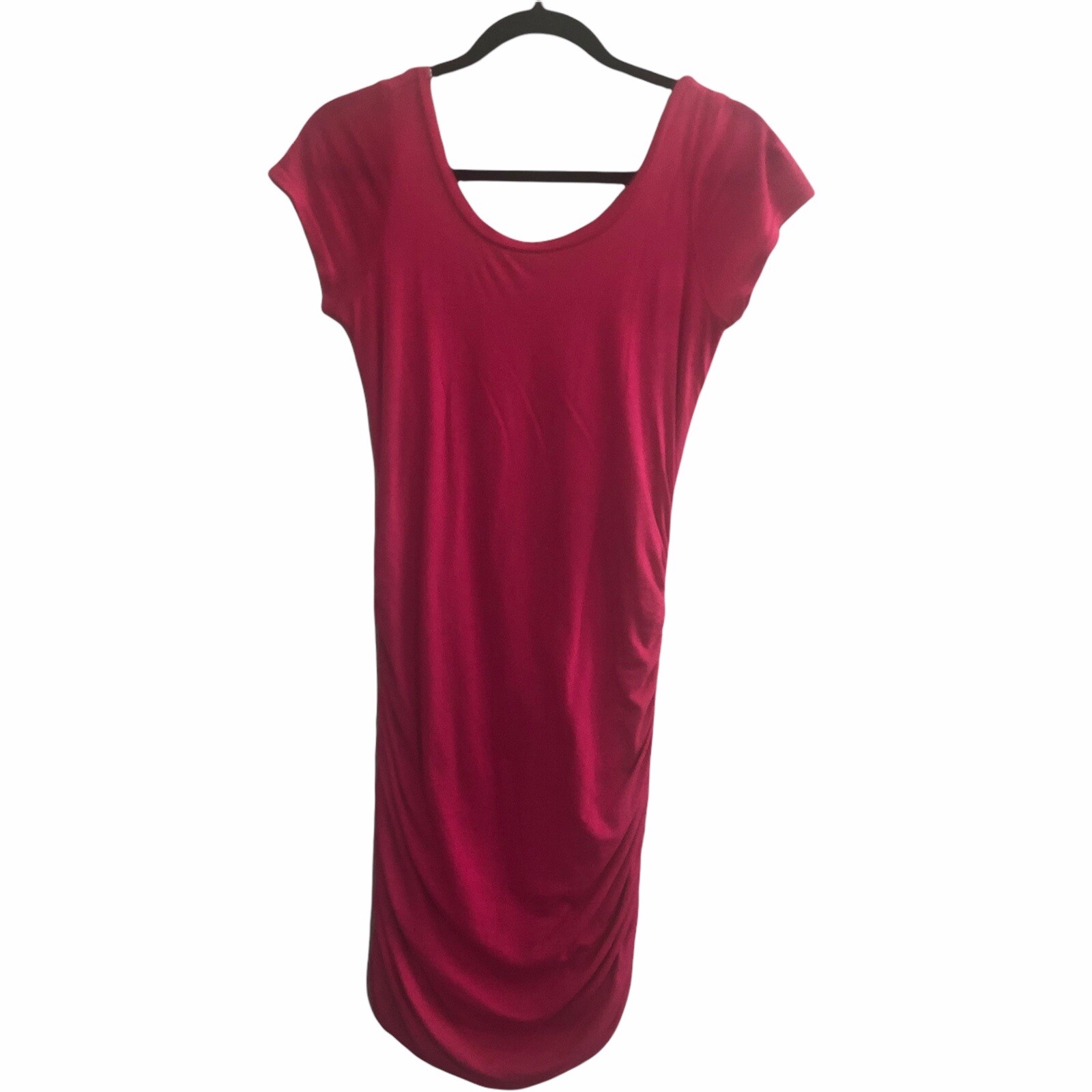 NWT Splendid Womens Small Pink Ruched Sides Bodycon $98 Barbiecore Modal #2830