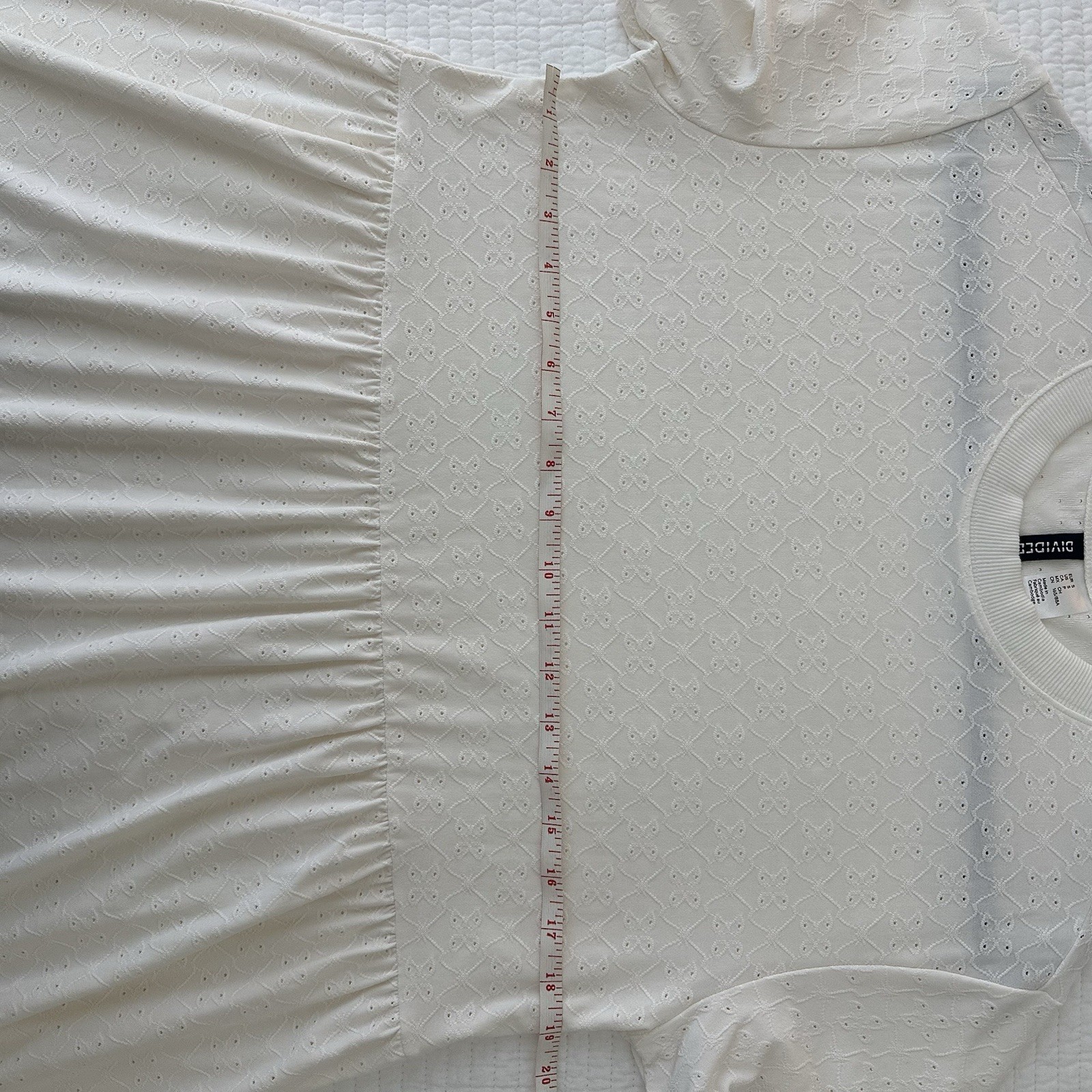Women’s H&M Divided Off-white Oversized Shirt Dress Size S, Short, See-through