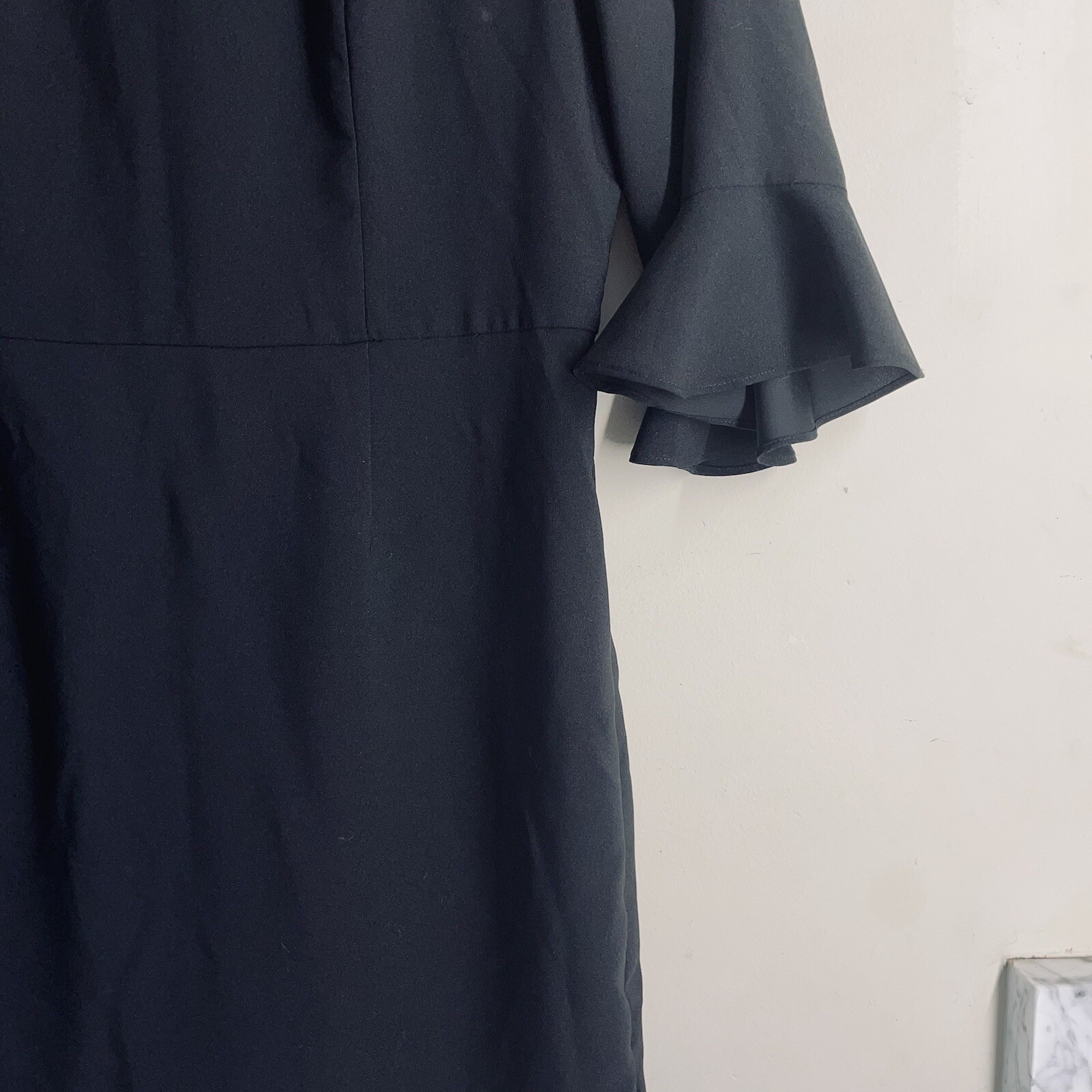 Suite Alice Tailored Bell Sleeve Black Dress Size M