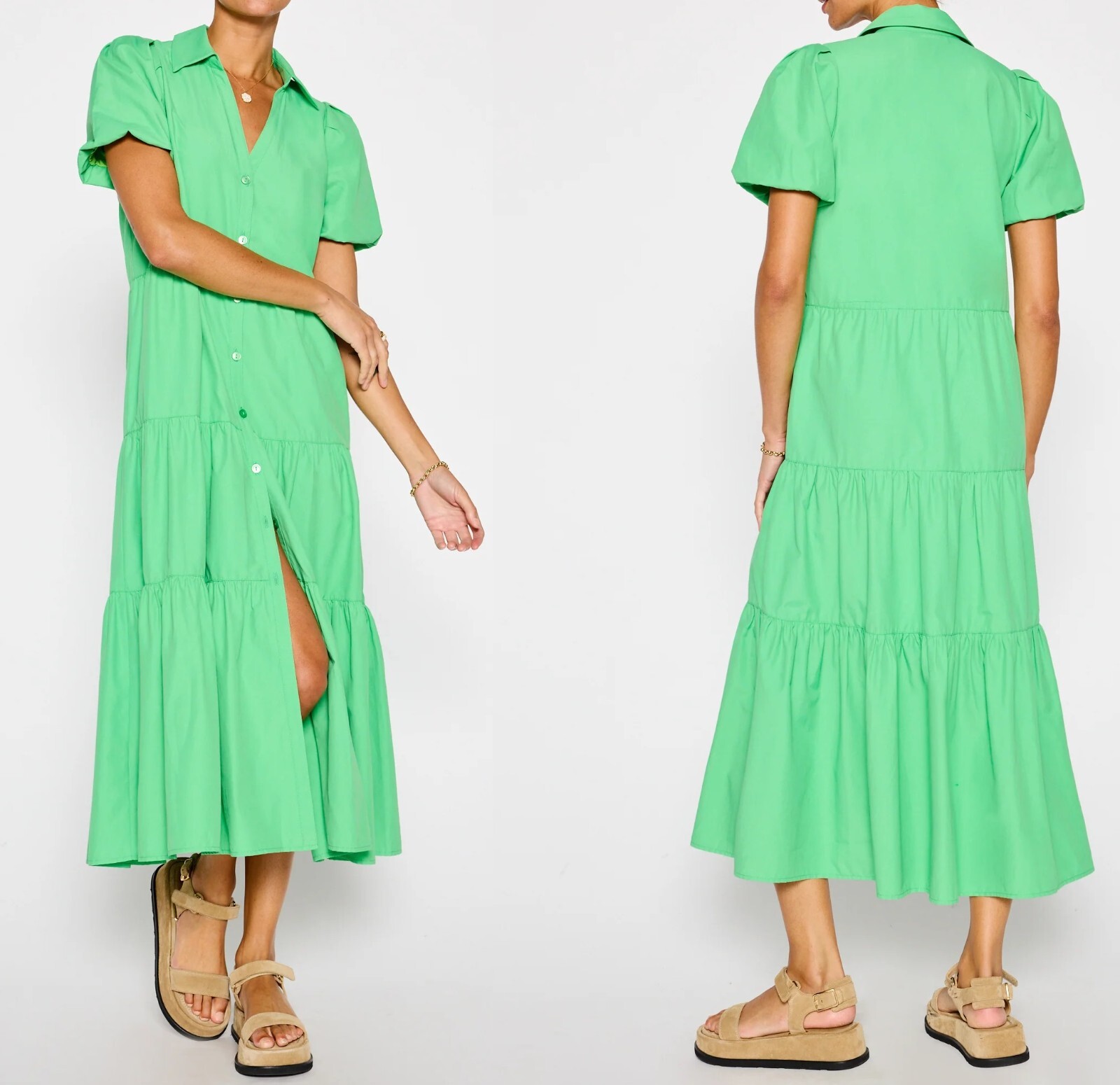 Brochu Walker $348 Havana Dress in Derby Green; L