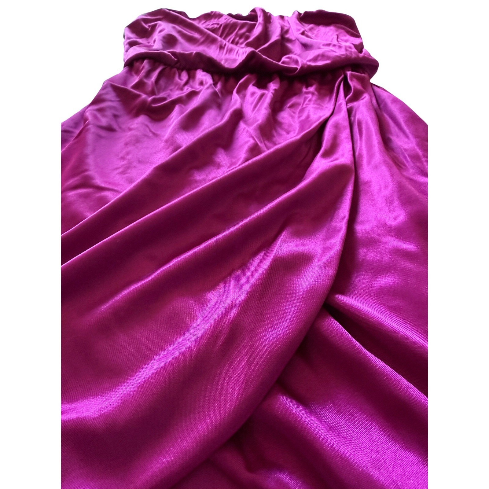 So Sexy He’s Speechless Magenta Pink Strapless Satin Tulip Mini Dress Size Small