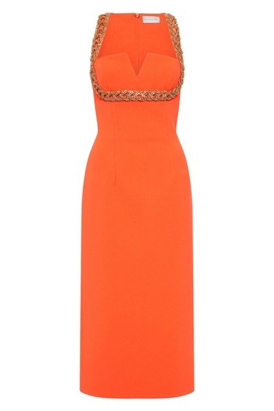 REBECCA VALLANCE Loretta V wire midi with embellishments sz 0 NWT $645