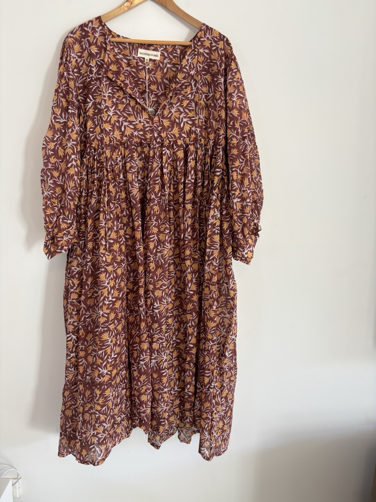 DAUGHTERS OF INDIA Floral Print Midi Dress Size 3XL AU/UK 18-20 US 14-16