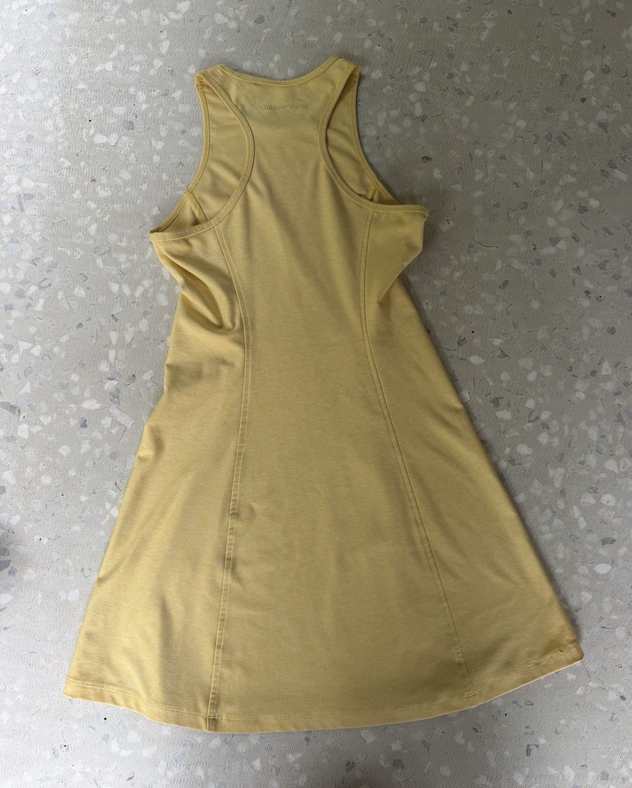 Outdoor Voices Women’s Sleeveless Athena Workout Flare Dress Small Yellow