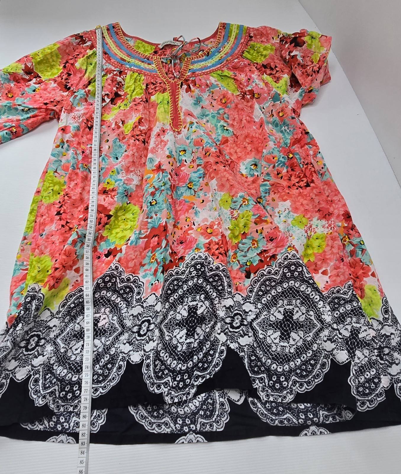 ORIENTIQUE Australia Dress Womens 16 Floral Lightweight Summer Beach