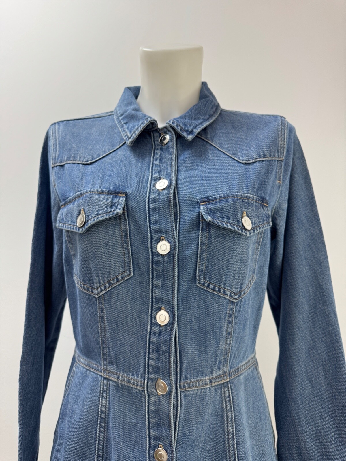 Ladies New Gap Denim Dress With Pockets In 3 colours Size XS S M L XL