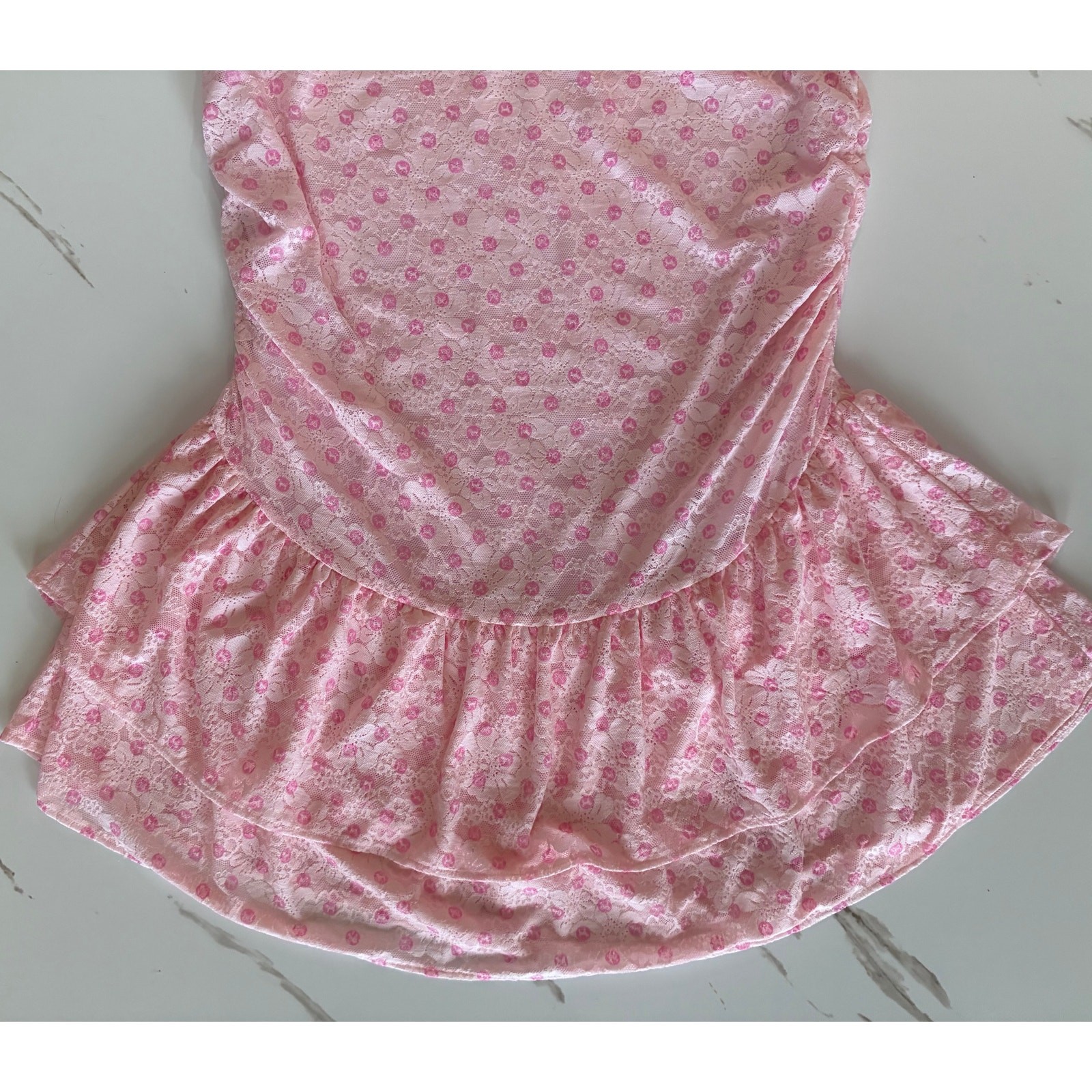 VS PINK x LoveShackFancy Everblooming Strapless Floral Lace Mini Dress XL NWT
