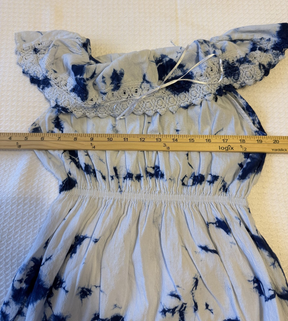 Seaspice Peruvian Cotton Resort Wear Ruffle Hi Lo Dress L