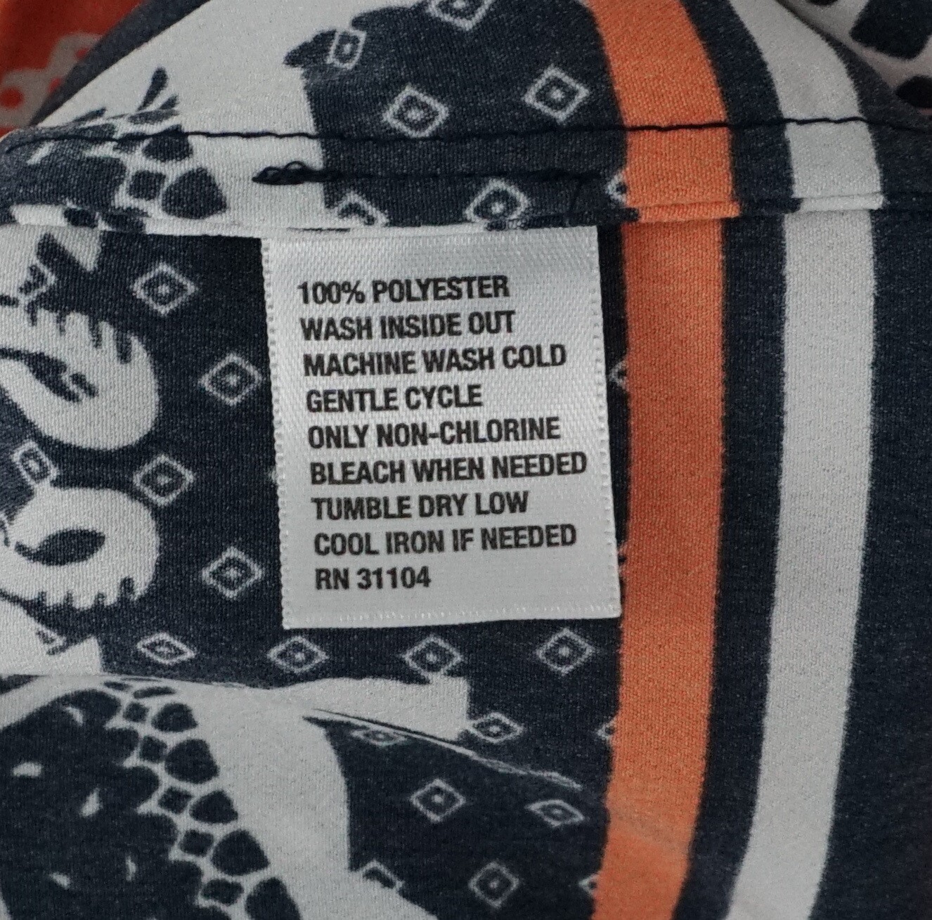 Crown & Ivy Navy Blue White Orange Elephant Striped Sleeveless A-Line Dress Sz M