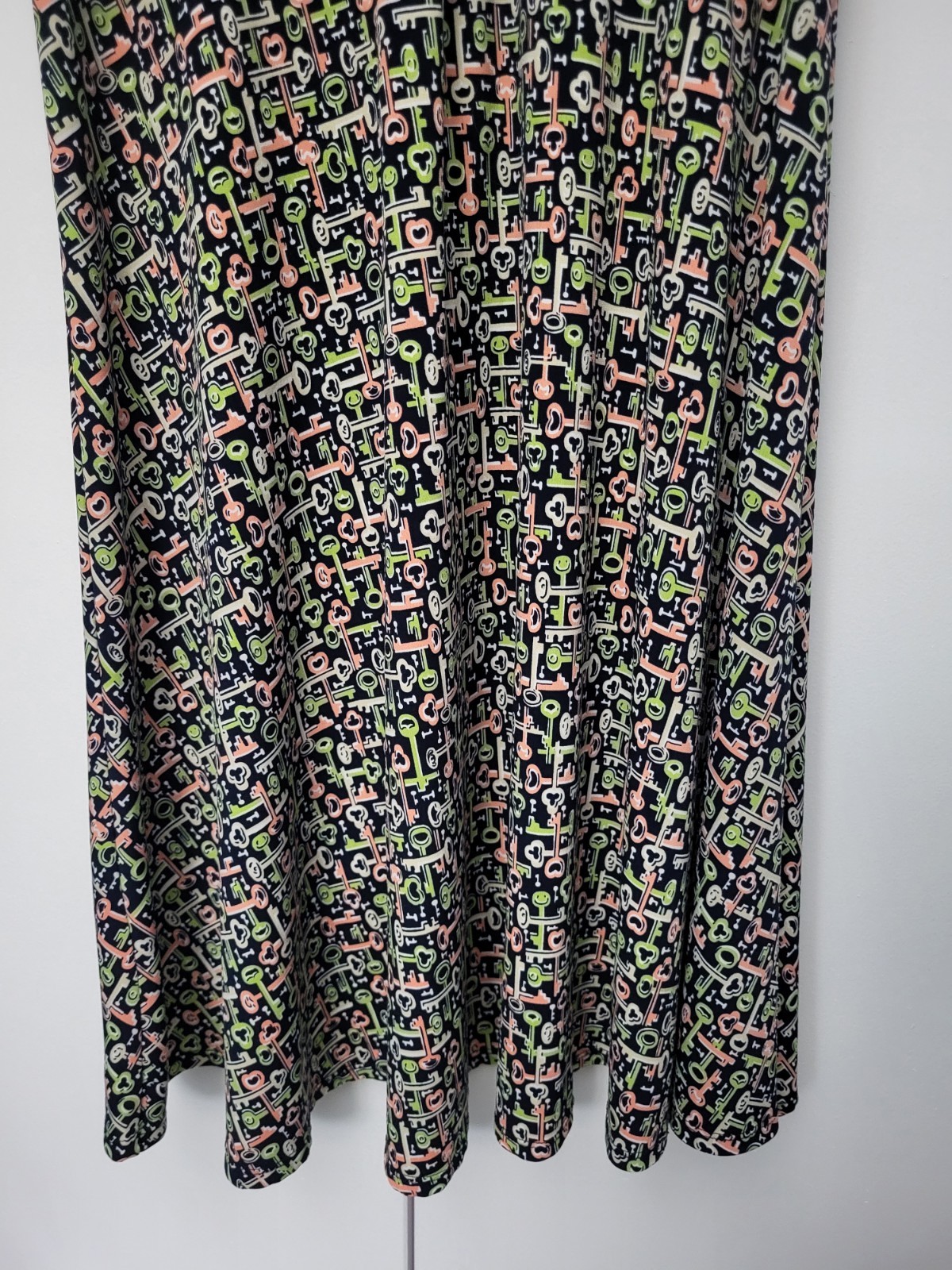 George Women’s Multicolor Key Pattern Lightweight Stretch Dress Size Medium 8/10