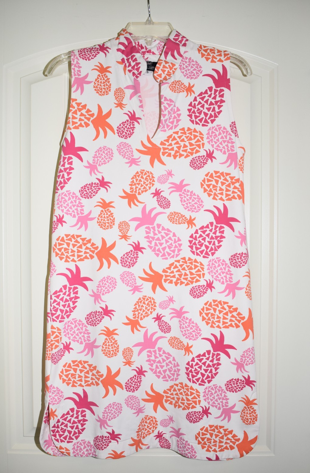 SAILOR SAILOR BY JUST MADRAS PINK, ORANGE & WHITE SHEATH DRESS SIZE S $189