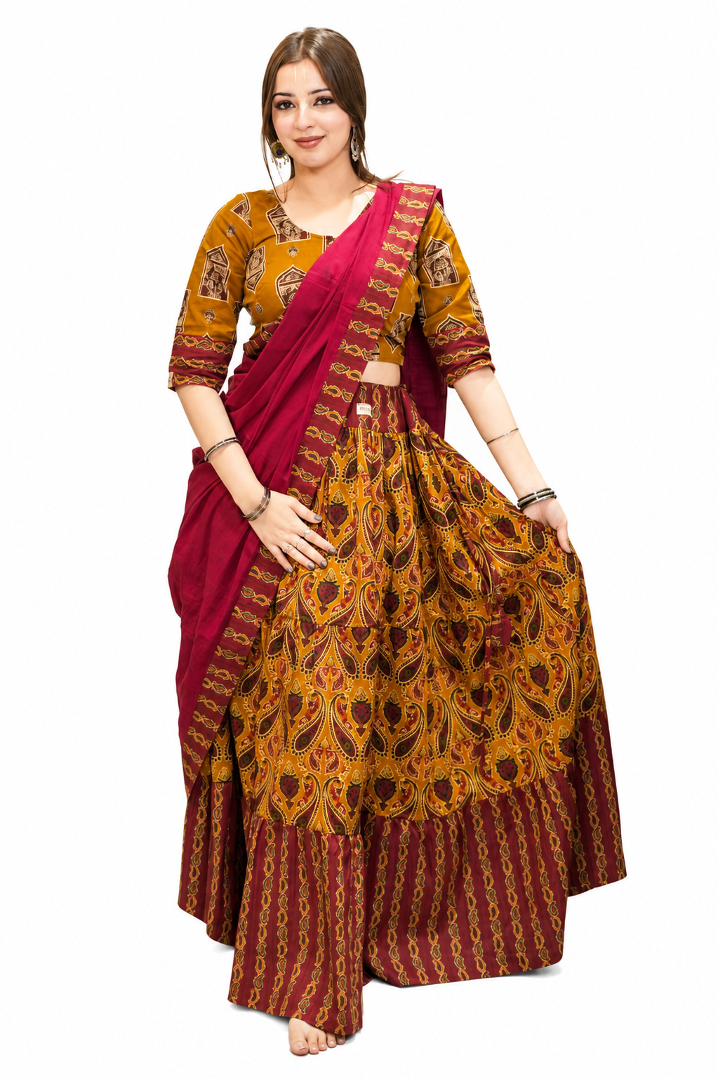 Gopi Dress Vrindavan skirt for temple
