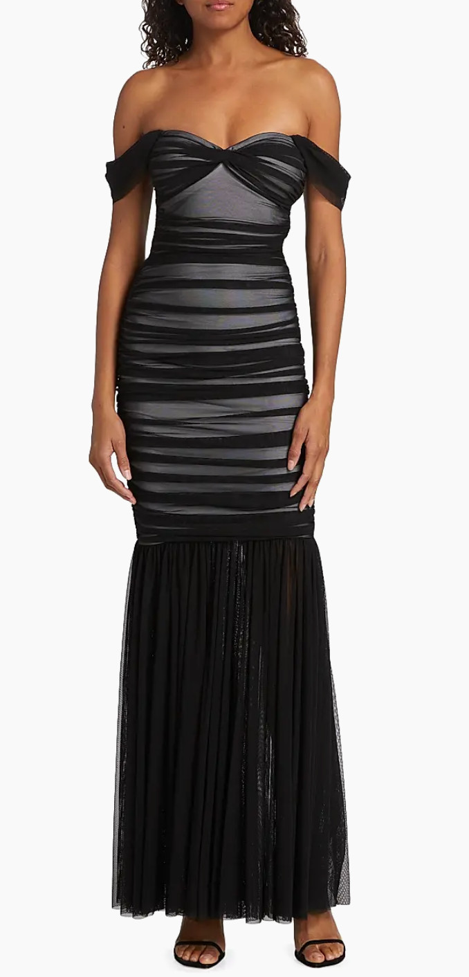 NORMA KAMALI Walter Fishtail Gown Black Dress Size S / 36 NWT ~ Broken Zipper