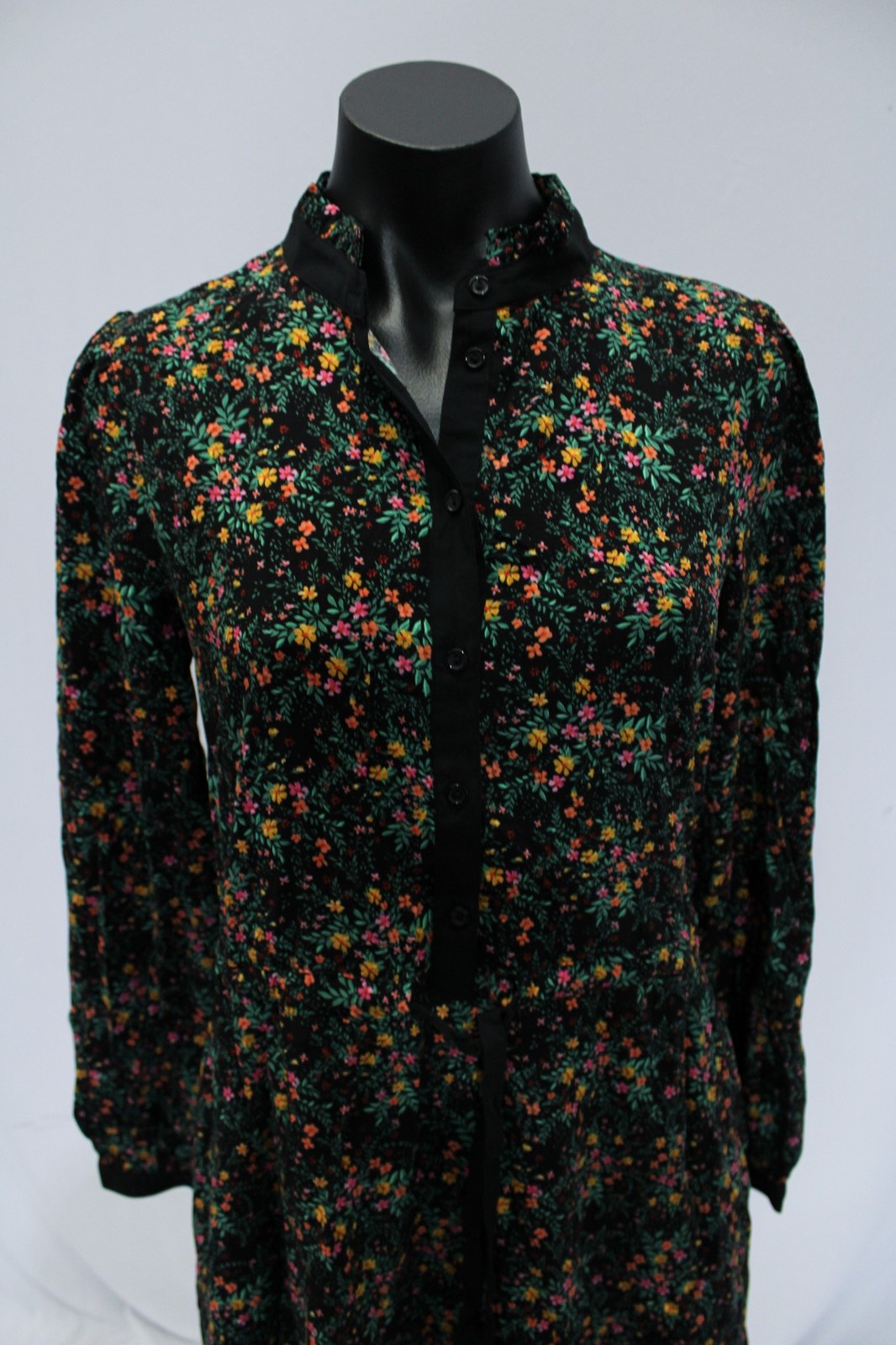 Lost + Wander Women’s Madeline L/S Mini Dress AR8 BlackMultiFloral Size XS NWT