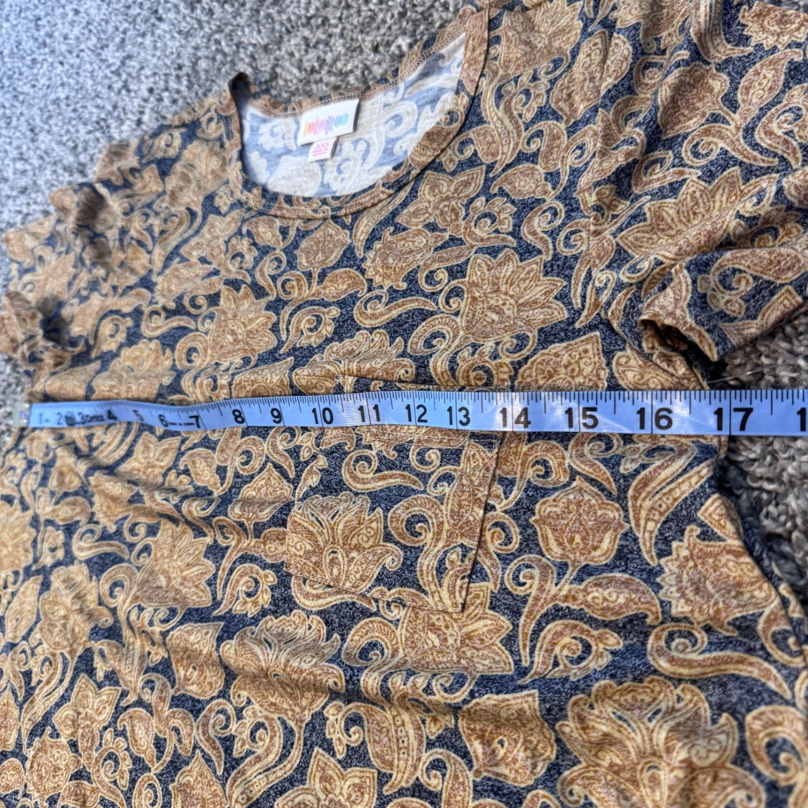 NWT LuLaRoe Carly Swing Dress with Chest Pocket Hi Low Hem Women’s Size XXS New