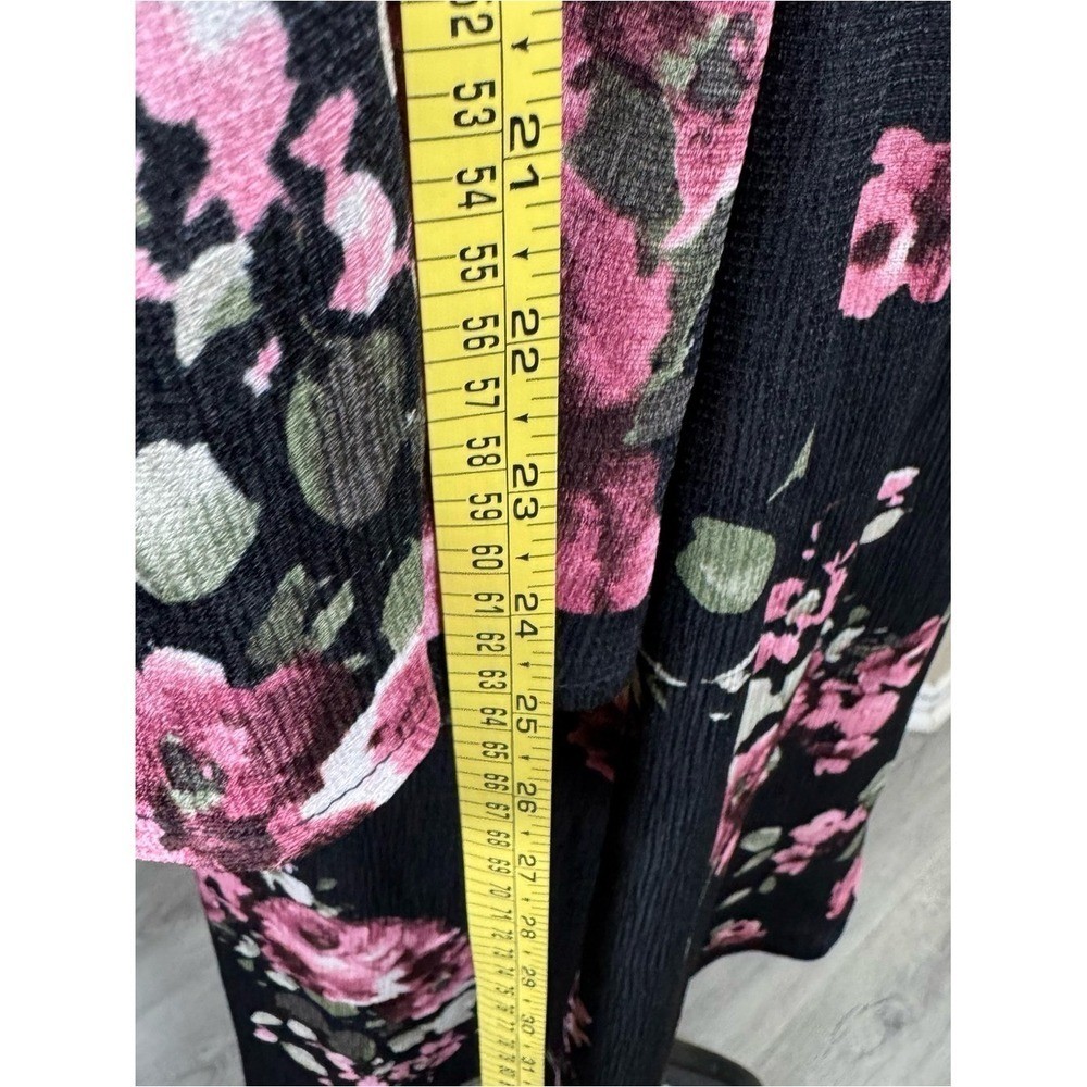 ANDREE BY UNIT Black Dress with Pink Floral Print